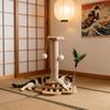 Pet Cat Toy Solid Wood Cat Turntable Funny Cat Stick Balls Durable Sisal Scratching Board Cat Supplies Cat Grab Column