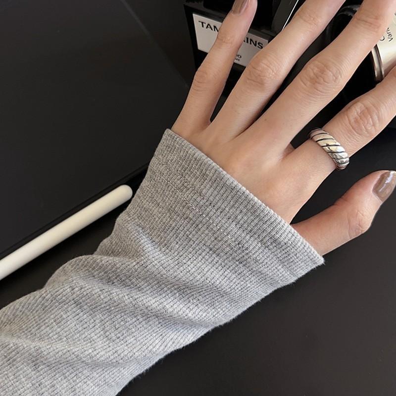 Chic Geometric Style Smile Face Copper Ring Perfect For Layering And Daily Wear