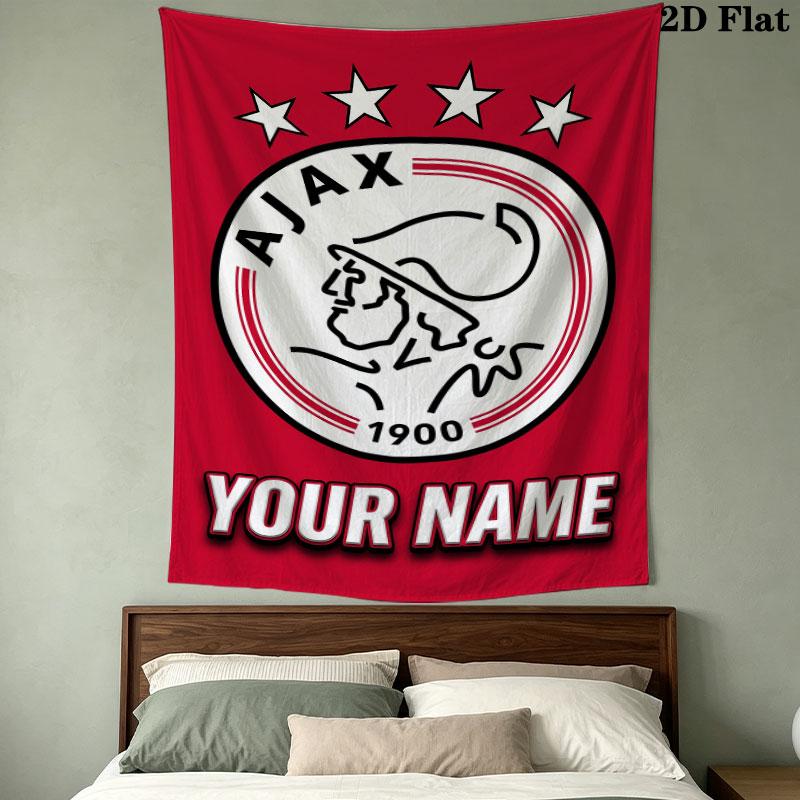 Afc Ajax Wall Hanging Printed Fabric Blanket Decorative Tapestries for Bedroom Living Room Home Decor