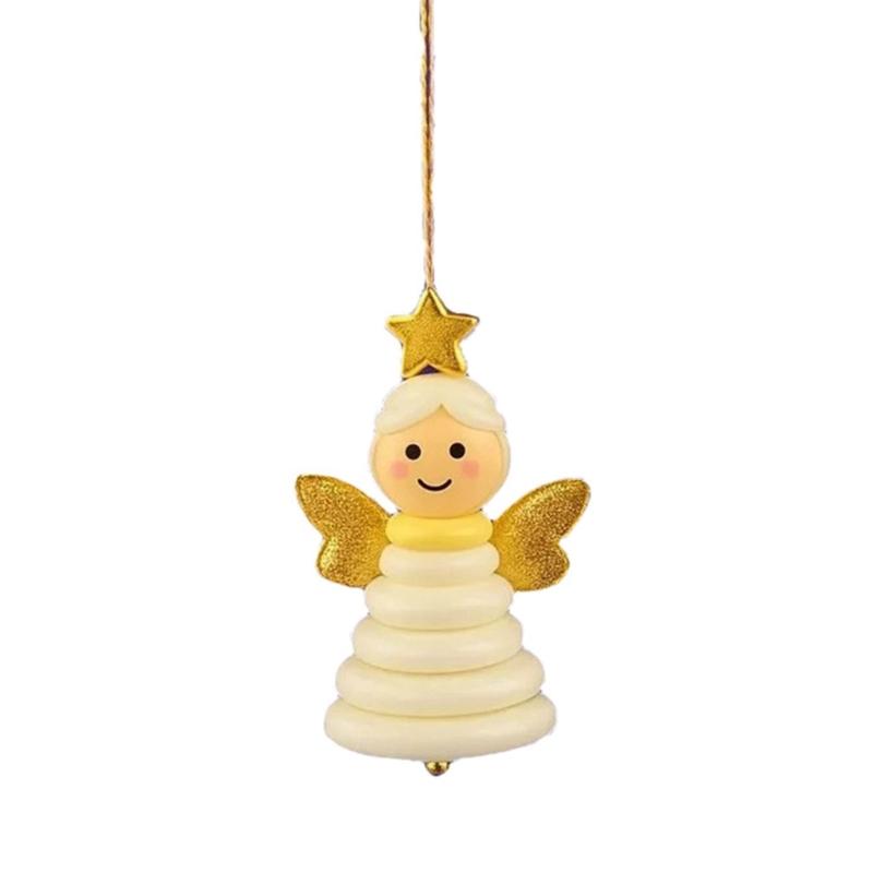 Festival Craft Buttons Santa Snowman Angelic Christmas Tree Decorations Plastic Materials Portable Handmade Projects