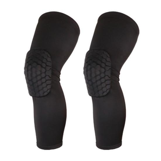 Knee Pads Compression Padded Long Leg Sleeve Knee Protection Brace for Basketball