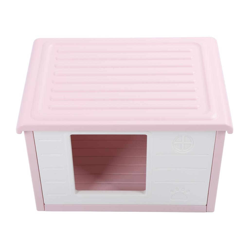 Căsuță Multifuncțională pentru Animale de Companie Rezistență la Intemperii Acoperiș Plat Impermeabil Respirabil Căsuță pentru Pisici pentru 4 Sezoane