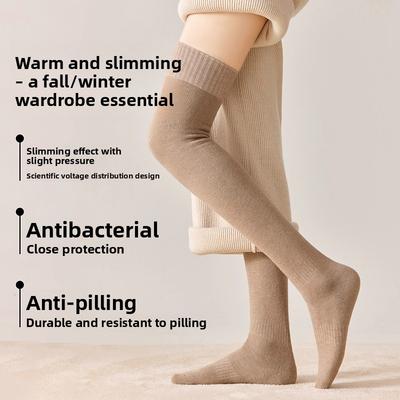 Schlaufenstrümpfe für Damen Herbst und Winter, Warme und Hautfreundliche Kniestrümpfe, Hohe Elastizität und Nicht auftragende Lange Socken