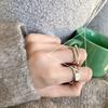 VENTFILLE 925 Sterling Silver Rings New Party Jewelry Vintage Charm Double Layer Geometric Nail Design Accessories Gift Dropship