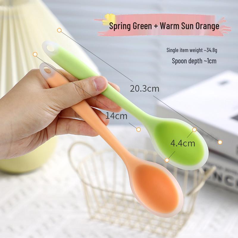 Food-Grade Silicone Spoon for Soup, Jam, and Stirring - Kid-Friendly