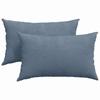 Sofa Cushions 2 Pieces Blue 50 X 30 Cm Cord Fabric