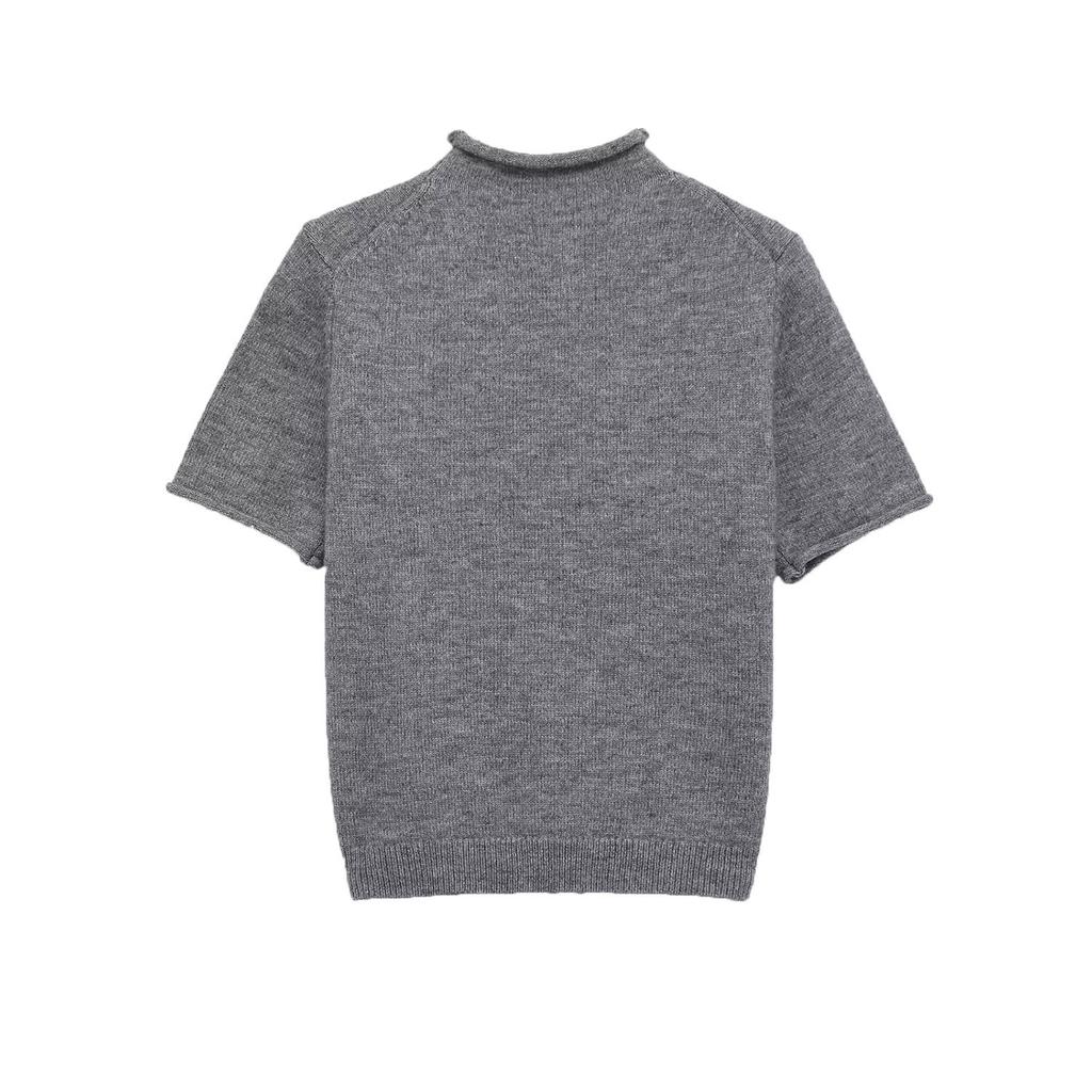 European and American style, new women's clothing, foreign style, soft flat needle short-sleeved knitted sweater 5536135