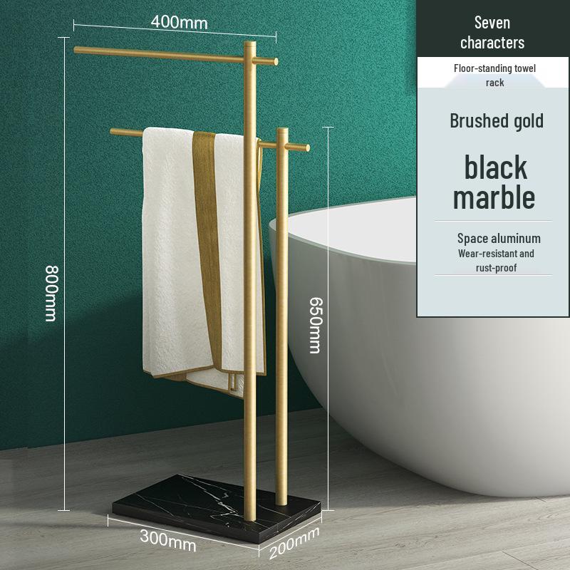 

Элегантная мраморная двухъярусная напольная вешалка для полотенец для ванной