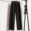 Vintage High Waist Elastic Loose Long Pants Plus Size Women Casual Solid Basic Trousers Female