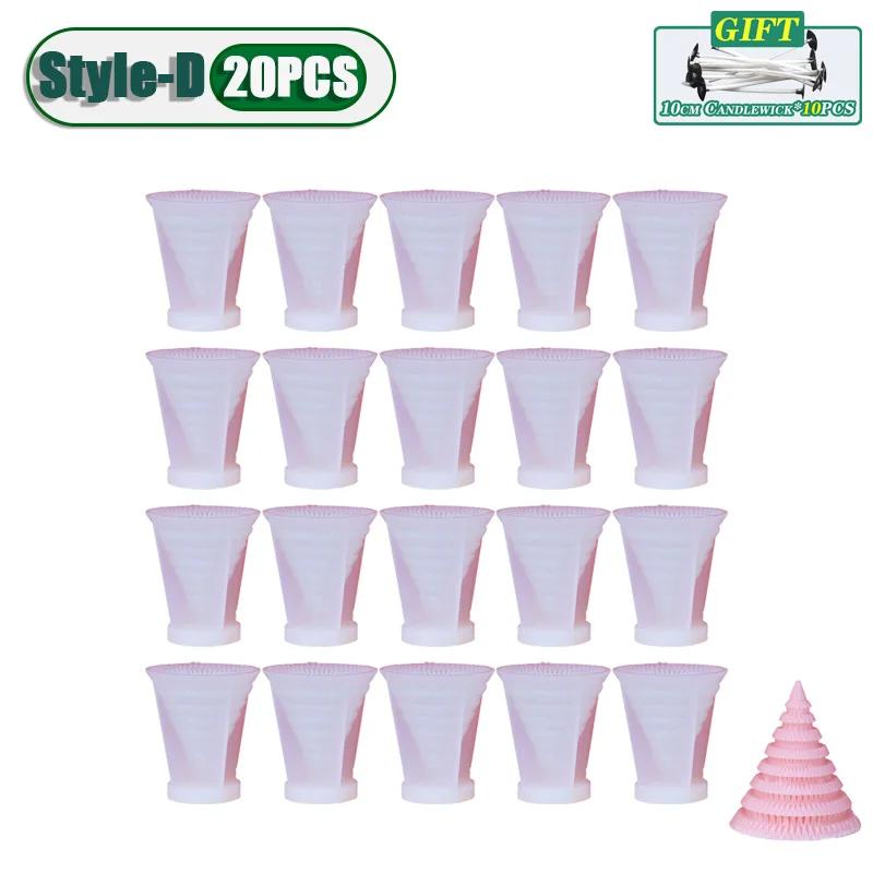 1-20PCS Christmas Tree Silicone Candle Mold Diy Plaster Aromatherapy Candle Mold Handmade Soap Mold Christmas Decoration