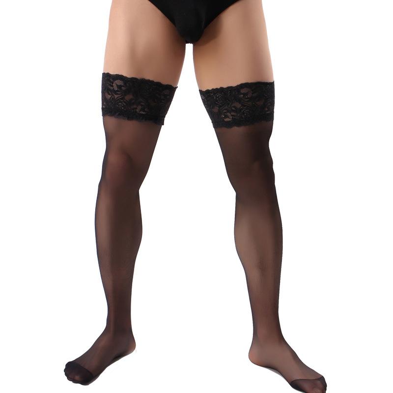 Men Lace Stockings Plus Size Man Silk Stockings Oversize Lace Stockings