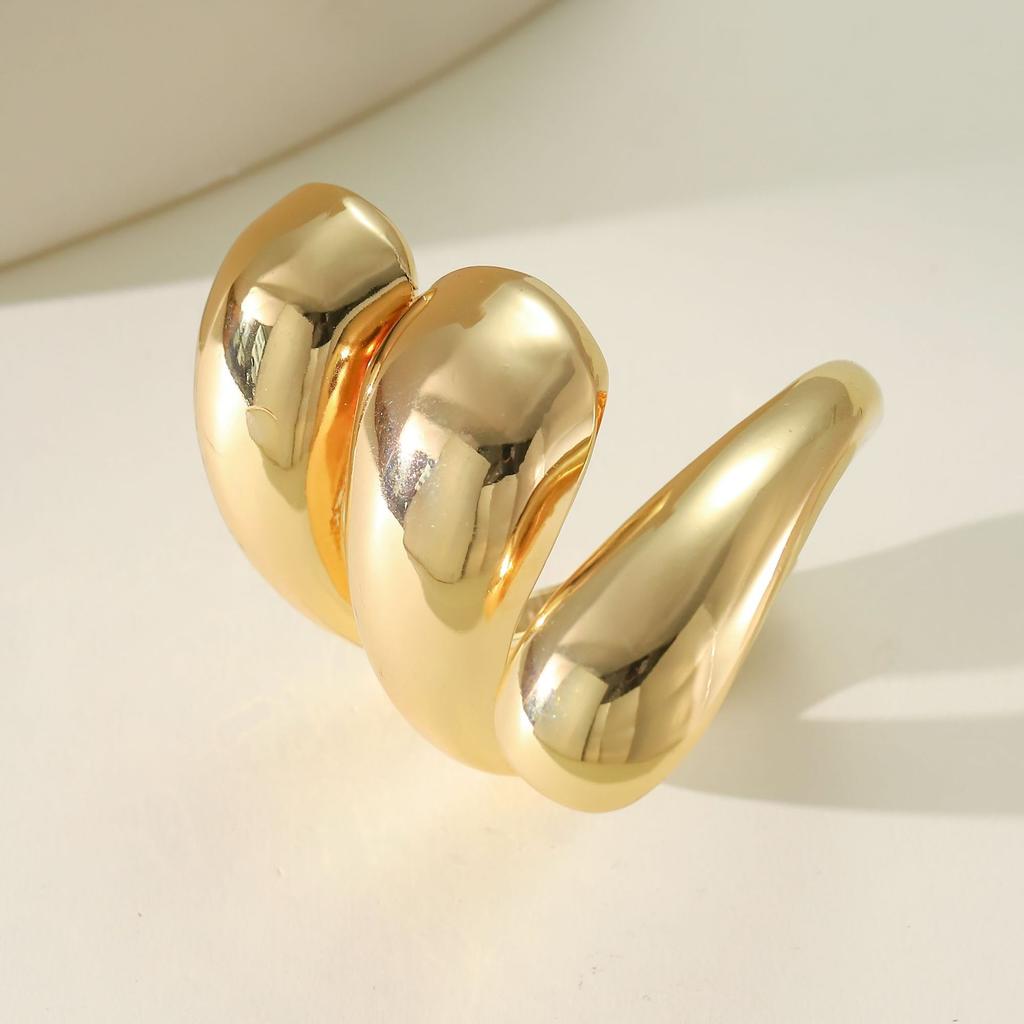 Exaggerated Personality Design Sense Metal Opening Multi-layer Wide Bracelet Women's Premium Sense Winding Bracelet Small Hand Arm Ring