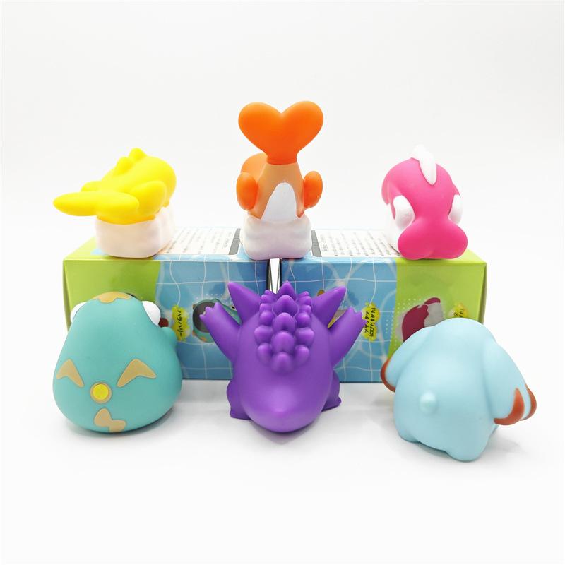 Cute Pvc Soft Gel Blind Box Figures Including Little Elephants And Electric Belly Frogs