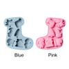Holiday Decoration Soap Mould Chocolate Cake Mold Sock Shape Christmas Theme Silicone Mold 7 Cavity Bell Snowman Tree