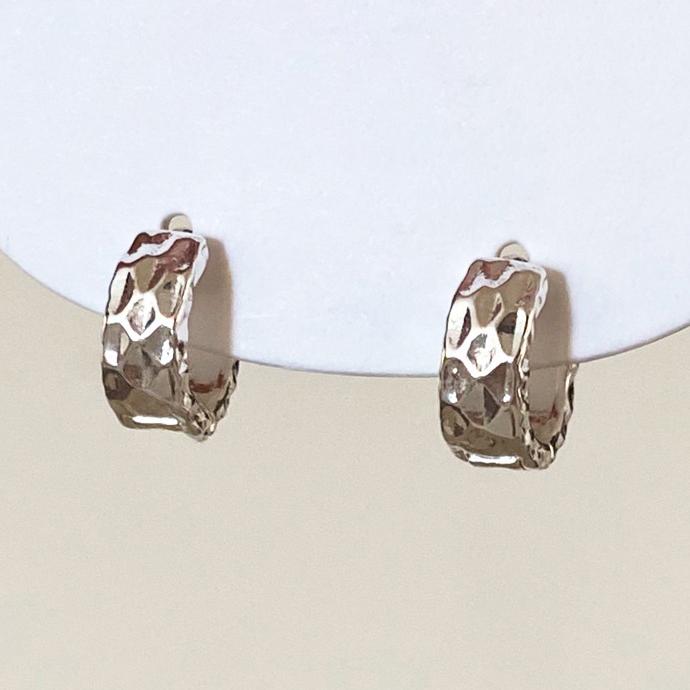 PONYKISS Sterling Silber 18 Karat Gold Runde Steckerohrringe für Damen Minimalistisch Klassisch Feine Geometrische Accessoires white