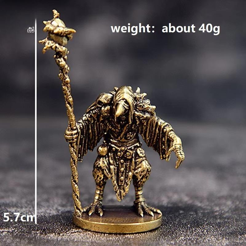 Vintage Antique Brass Sorcerer-bird Statue Desktop Ornaments Home Decorations Crafts Figurines Miniatures Accessories Gifts