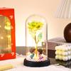 Gold Foil Rose Glass Cover Teachers' Day Gifts Creative Gifts Advanced Ornaments for Female Teachers