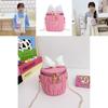 Children Cute Butterfly Knot Pu Water Bucket Bag For Daily Casual Use