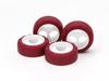 Tamiya Mini 4WD Special Edition Low Friction Small Diameter Low Tires Wheels 95634 (24mm) & 3-Spoke White/Maroon