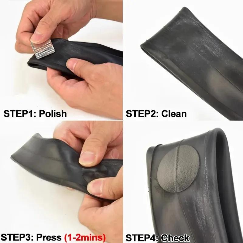 Glue-Free Bicycle Inner Tube Repair Patch - Quick Adhesive Protection for Mountain & Road Bike