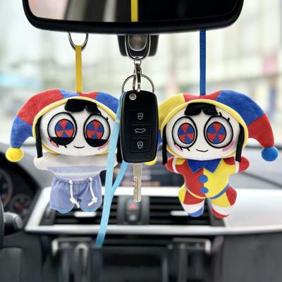 מחזיק מפתחות קטיפה ליצן לתרמיל חמוד חיית קטיפה מחזיק מפתחות רך מיני תליון קסם לארנק מתנה מצחיקה לילדים נשים
