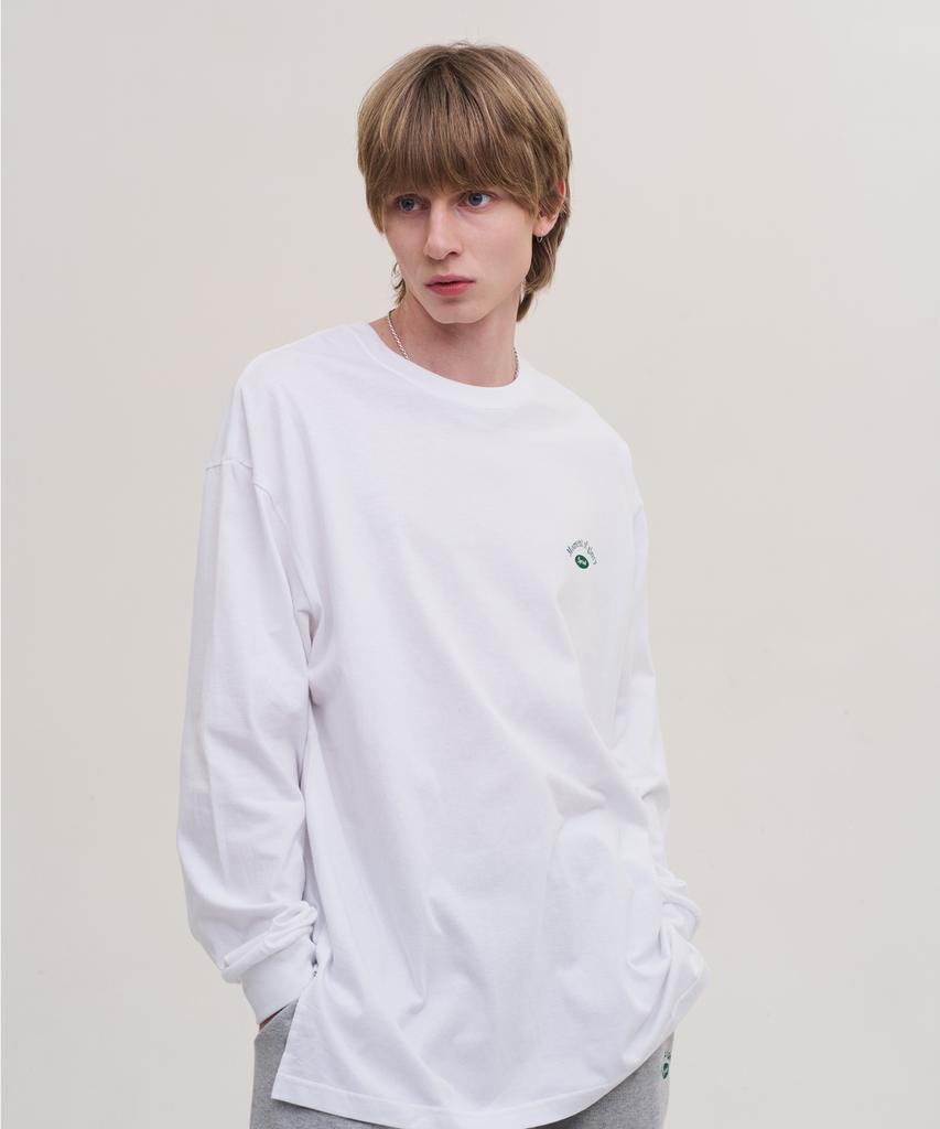 Super Serve Signature Logo Classic Long Sleeve Tee - Light Grey
