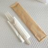 ZISIZ Disposable Spoon Fork with Tissue
