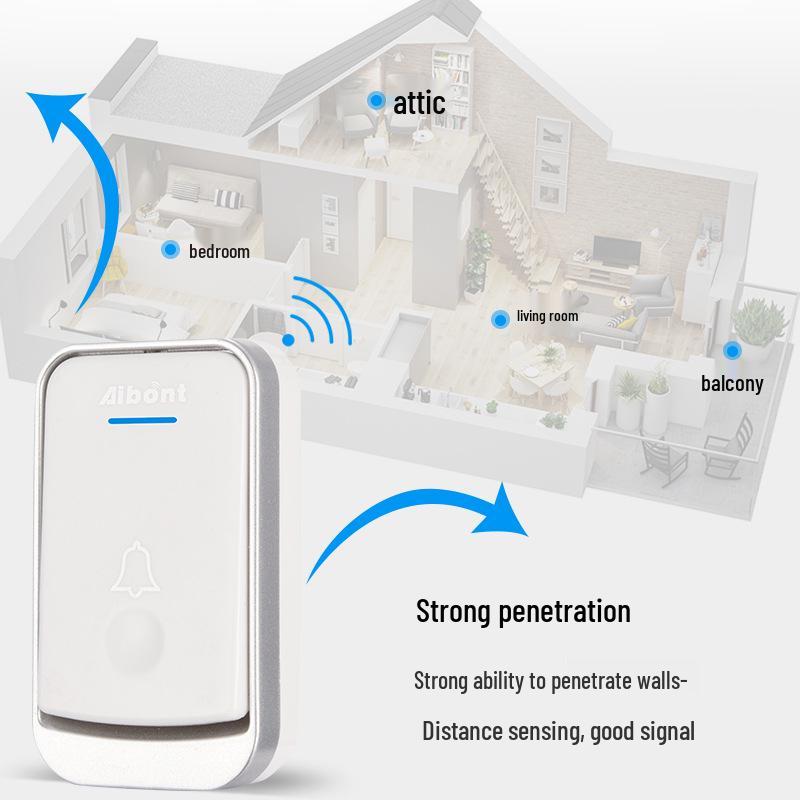 Smart Wireless Electronic Music Doorbell, Long-Distance Range