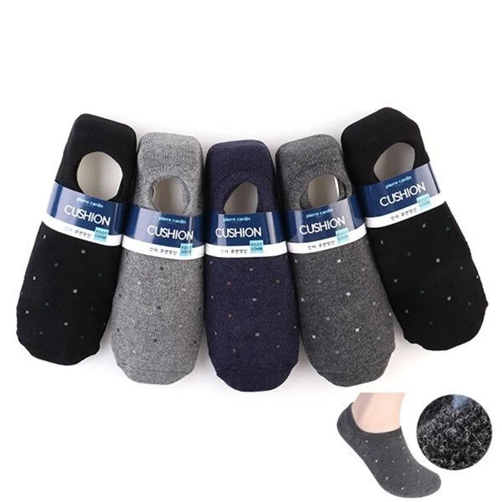 Pierre Cardin Men's File Cushion Socks Polka 5-Pair Non-Slip