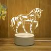 3D Acrylic USB Night Light String Christmas New Year Home Decoration Children's Gift Holiday Warm Smart Lamp Bedside