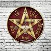 Metalen Wandkunst Vintage Pentagram 8x8 Inch Plat Aluminium Bord Home Bar Decor Cadeau
