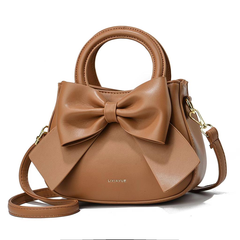 Fashionable and Versatile Bow Tie Light Luxury Women's Handbag, Shoulder Bag, Crossbody Bag