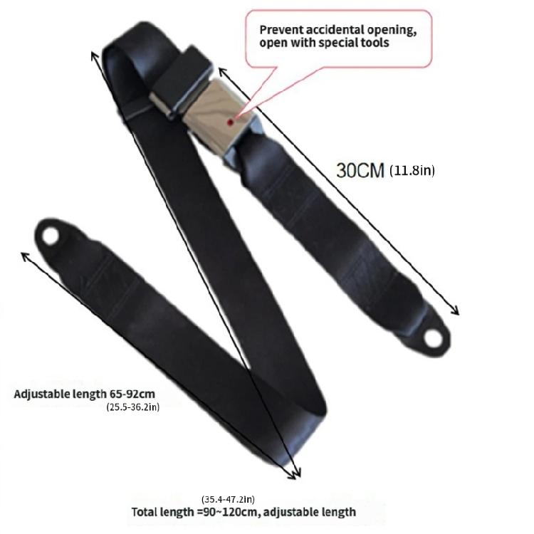 Ride Safety Restraint Extension Strap With Anti Tamper Buckle Heavy Duty Polyester Webbing 30cm Length For Attractions