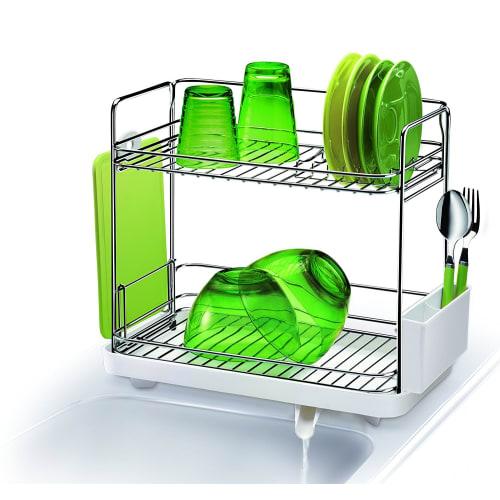 Asvel N-Pos? Slim, 2-Tier Clear Coat Drainer, White, 5514