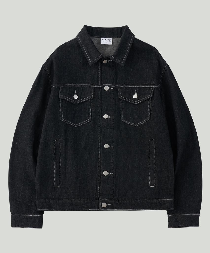 Untapped Studio Washed Stitch Denim Trucker Jacket