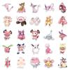 50 Pink Pokémon Anime Stickers for Notebooks, Luggage, and Skateboards