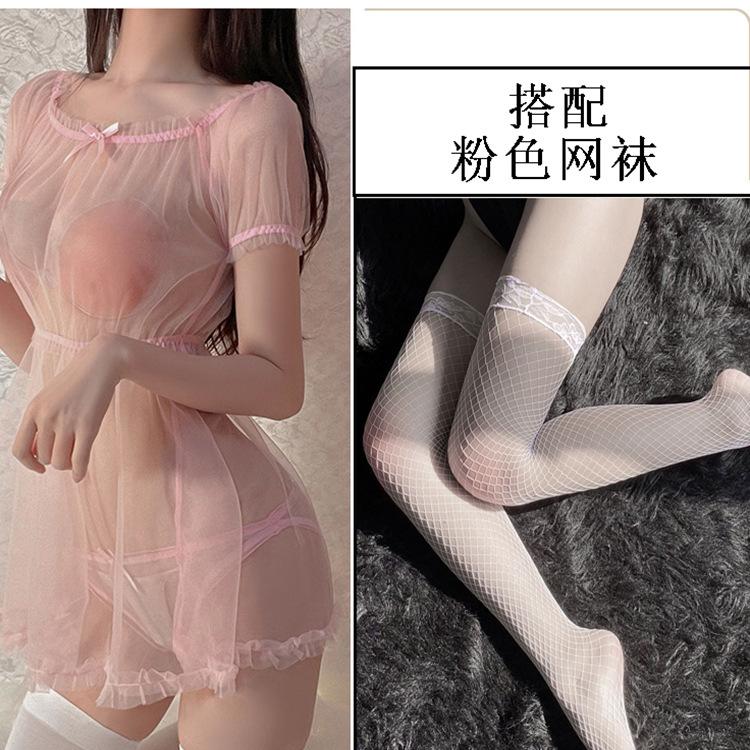 Fun Underwear, Small Breasts, Pure Desire Pajamas, Large Skirt, Transparent Chiffon, Free of Blood Drops, Nightgown Wholesale, One Piece Is Sent On Be