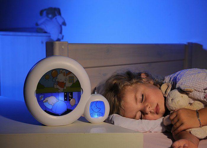 Réveil enfant éducatif kid'sleep - claessens'kids - veilleuse musicale - jour/nuit - lune