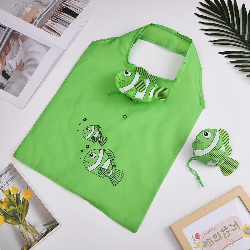 

Милая складная сумка для покупок с тропическими рыбками, большая вместимость, сумка для покупок в супермаркете, портативная многоразовая экологичная сумка, сумка для хранения