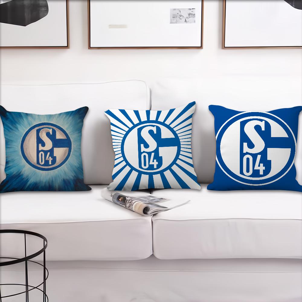 Football  S-Schalke 04 History cushion cover Pillow Sofa Printing Decoration Room Home Office Coffee Shop Car Nordic Simplicity