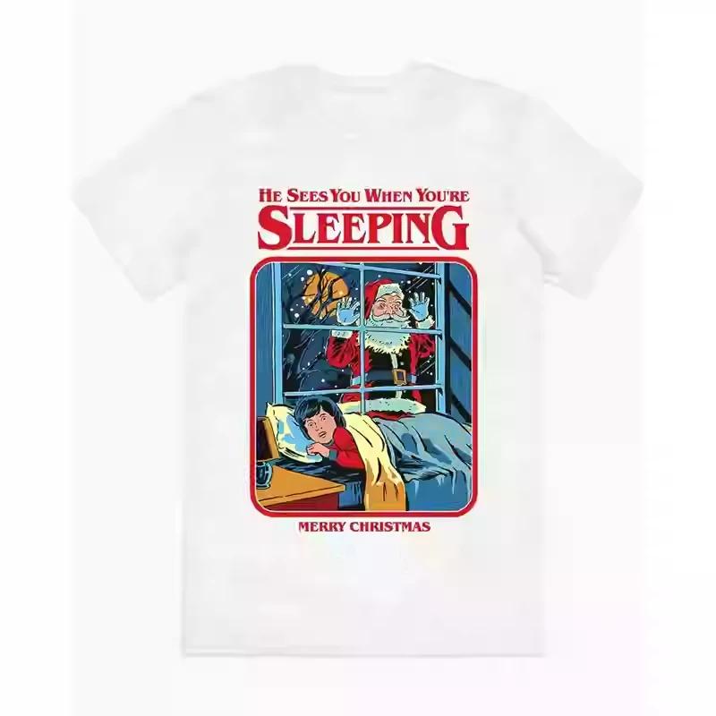 Smells Like Christmas Smells Like Christmas Mens and Womens New Illustrated European and American High Street VintageTShirts