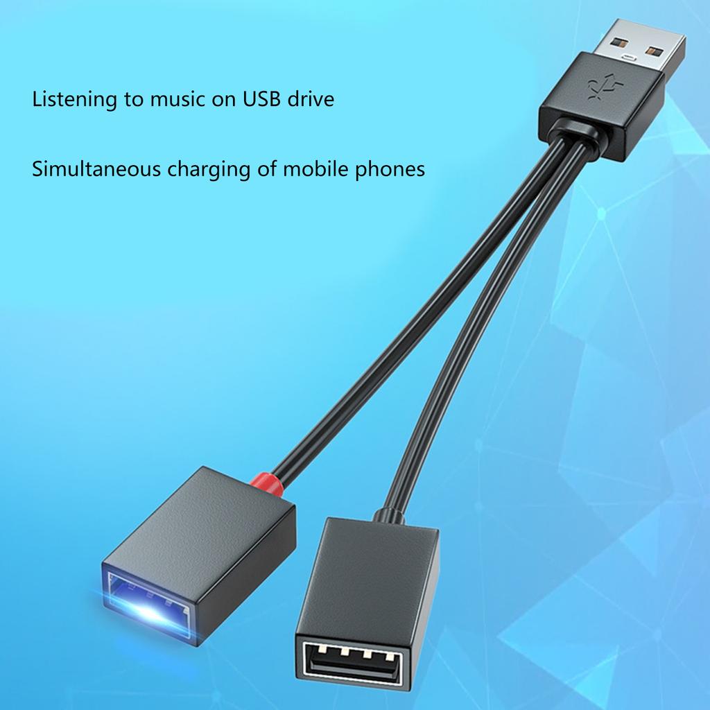 Multifunktionales USB-Splitterkabel für Auto, Schule, Büro USB Stecker auf Buchse Stromkabel Mehrere Schnittstellen 15cm/12cm