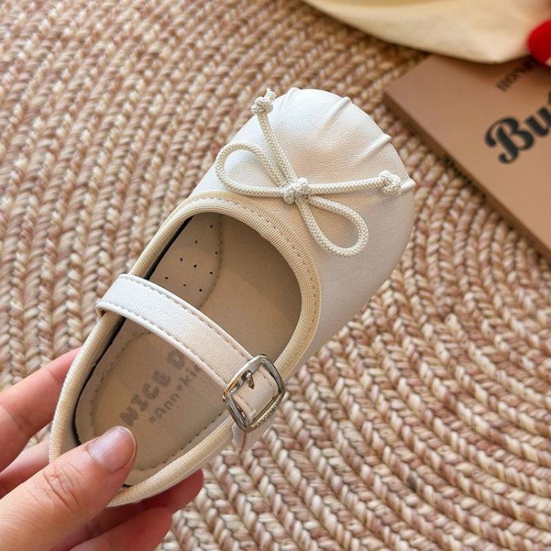 Mädchen Koreanischer Stil Kleine Lederschuhe Kinder Schleife Prinzessin Schuhe Leichte Mary Jane Schuhe Baby Mädchen Flache Einzelne Schuhe