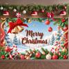 Xmas Display Festive Festive Background Holiday Backdrop Gold Ornaments Winter Display For Family Reunion Home Decor Christmas
