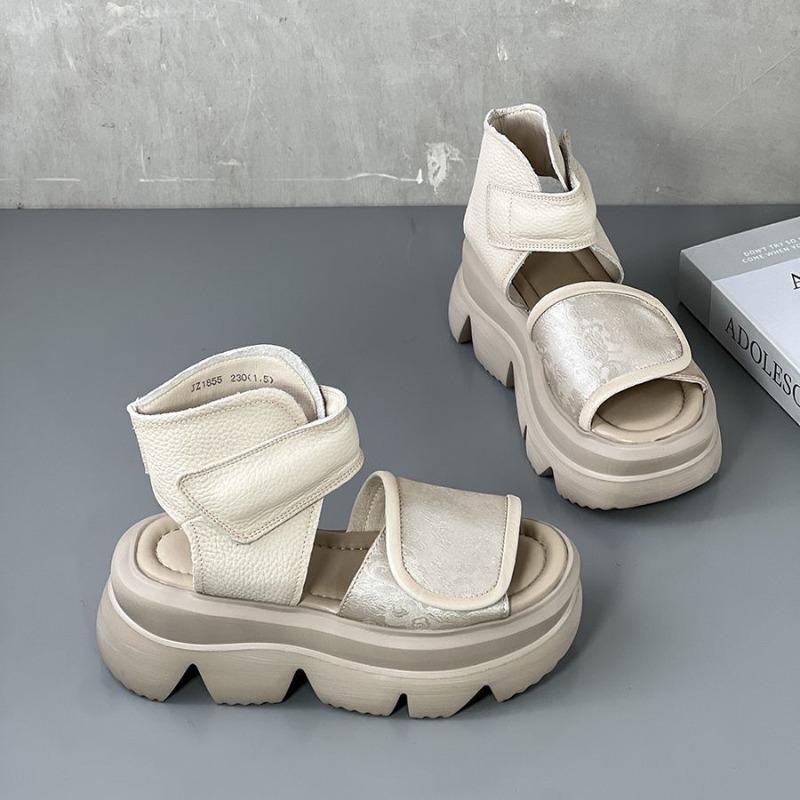 Rundzehen-Römersandalen für Damen-Oberbekleidung, 2025 Neuer Sommerstil, Dicksohlig, Hochwertig, Fischmaul, Zehenfrei, Lässige Sandalen