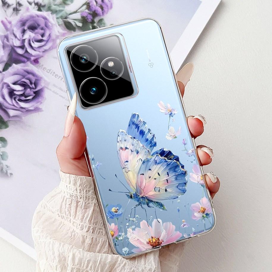 For Realme GT7 2025 Case RMX6688 Cover New Fashion Flower Marble Soft Silicone Phone Cases For Realme GT 7 Pro 7T Realme7 Fundas