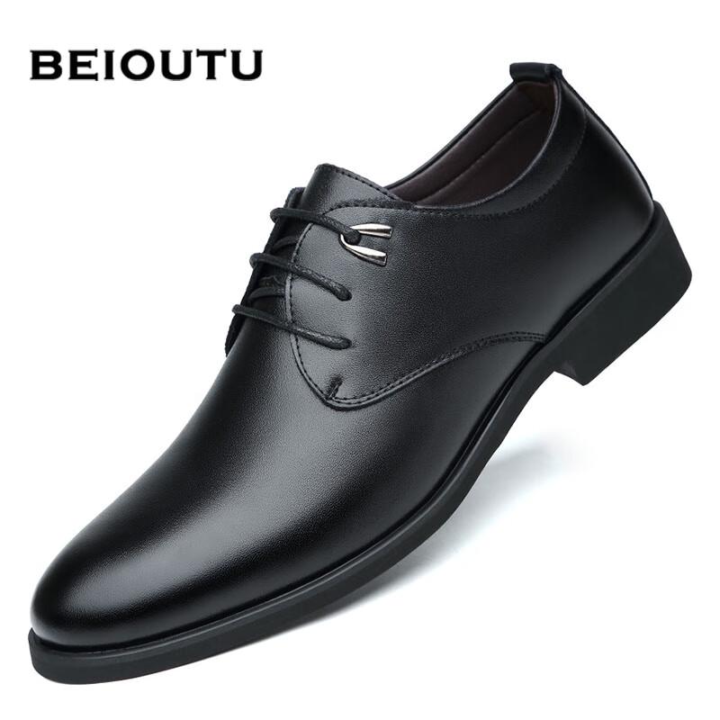 BEIOUTU Men s Derby Leather Dress Shoes US 8