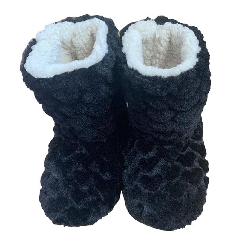 Coppia invernale Pantofole calde antiscivolo addensate più calzini da interno in velluto Scarpe da pavimento morbide