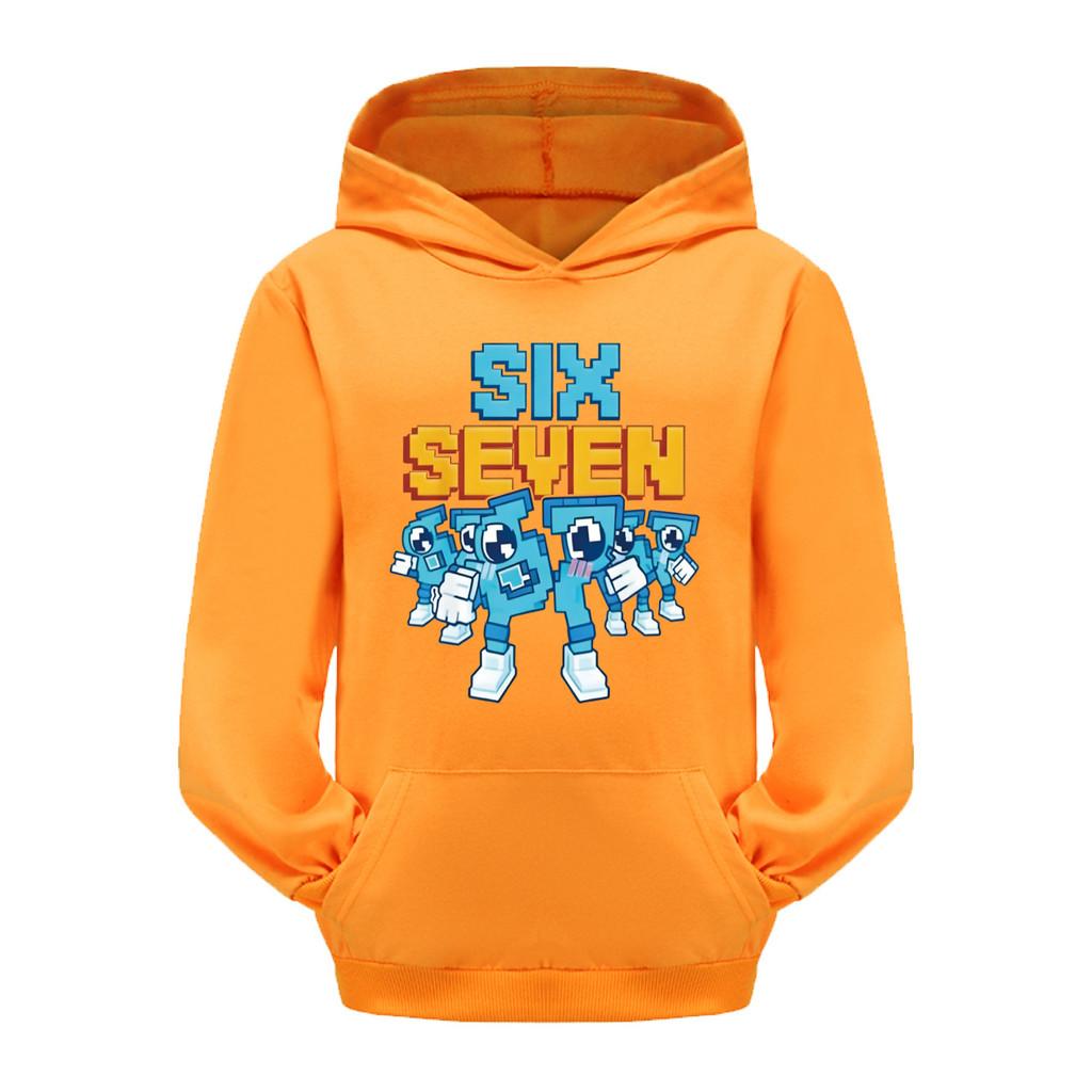 5195 Dětské chlapecké dívčí mikiny s dlouhým rukávem a potiskem Steal a Brainrot 67 Six Seven