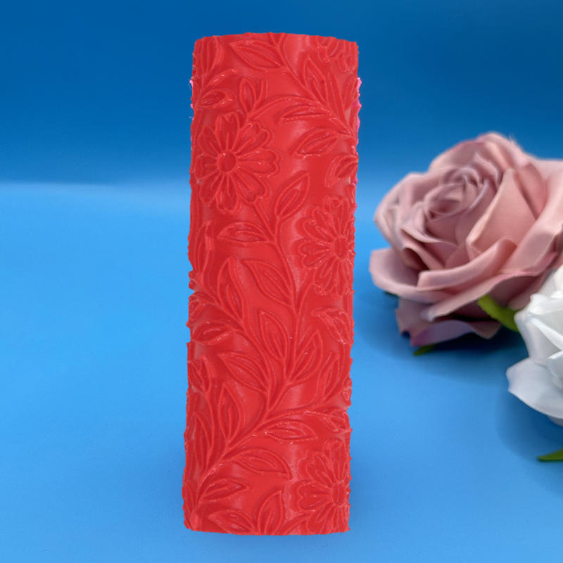 Plastic Texture Rolling Pin Ceramic Pottery Art Embossed Rod Daisy Flower Pattern Mud Rol Reliefs DIY Clay Craft Tools